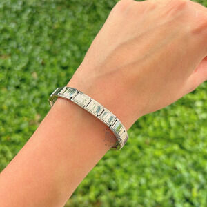 Vintage Style Silver Italian Charm Bracelet, Starter, Ready to Wear